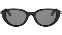Serpenti Forever Black Oval Sunglasses