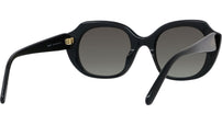 Slim Black Geometric Sunglasses