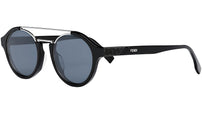 Fendi Diagonal FE40058U 01V Black Round Sunglasses