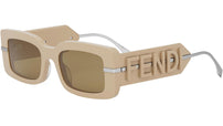 Fendigraphy Brown Rectangular Sunglasses