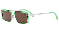 Fendi First Sight Green Rectangular Sunglasses