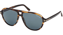Jeffrey FT0932 56V Striped Havana Blue