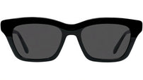 Slim Black Geometric Sunglasses