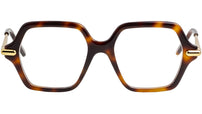 Slim Havana Geometric Sunglasses