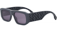 Fendi Shadow Grey Rectangular Sunglasses