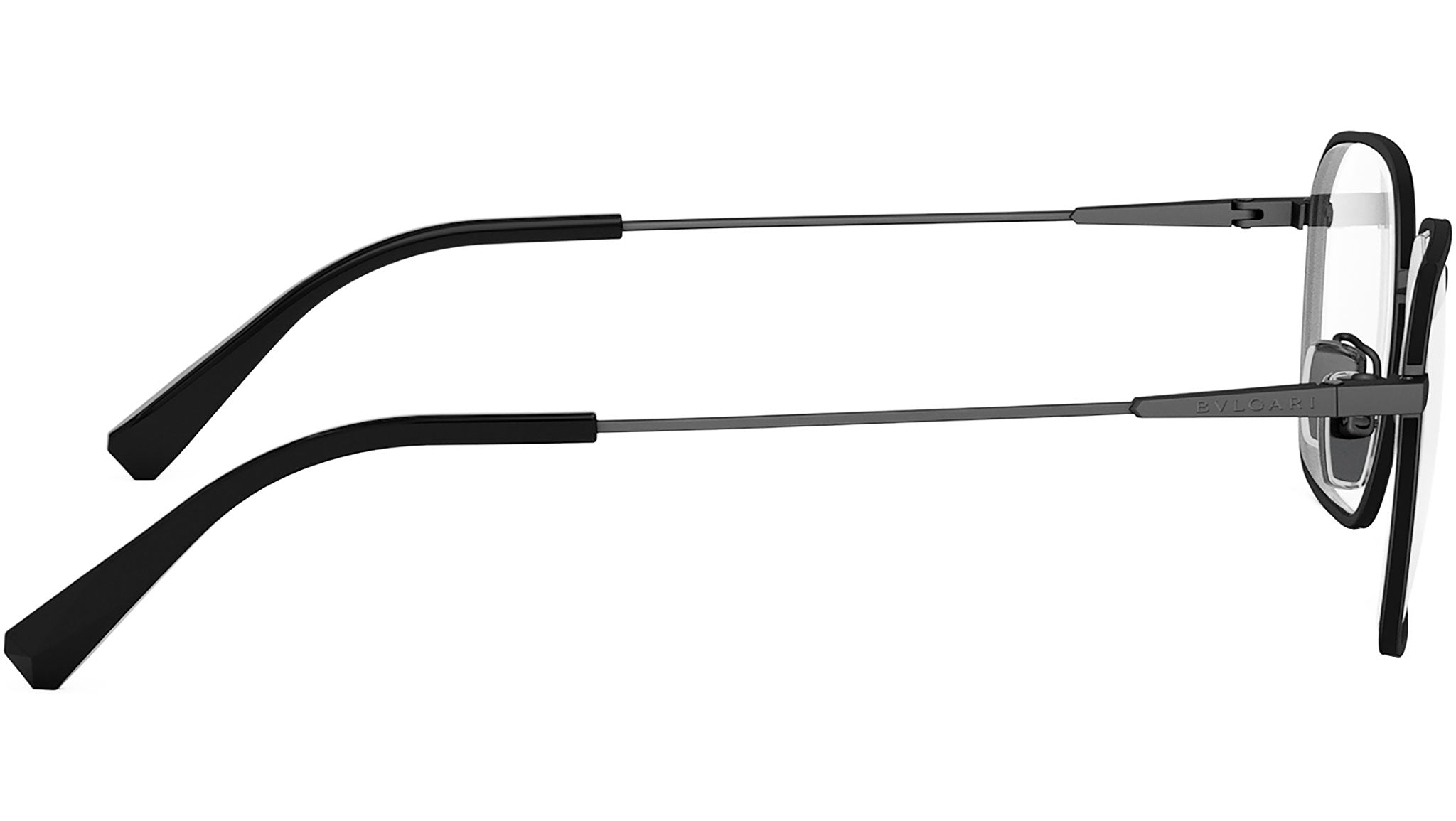 B.zero1 Black Geometric Eyeglasses