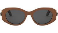 Serpenti Forever Shiny Brown Oval Sunglasses