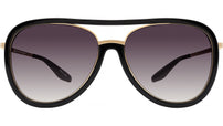 Fossett Black Pilot Sunglasses