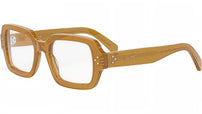 CELINE 3 Dots Brown Square Eyeglasses
