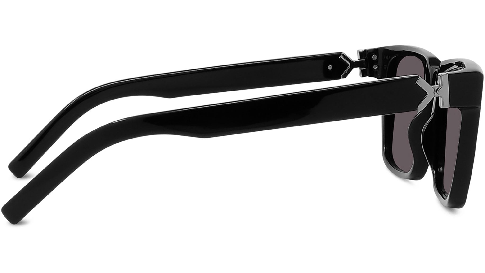 K Logo Black Square Sunglasses