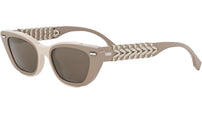 Fendi Interlace Brown Cat Eye Sunglasses