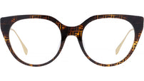 Baguette FF Havana Cat Eye Eyeglasses