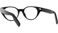 K Logo Black Oval Eyeglasses