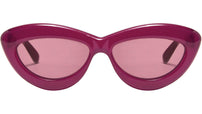 Curvy Red Cat Eye Sunglasses
