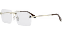 Fendi Sky Gold Rectangular Eyeglasses