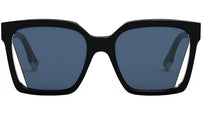 Fendi Way Black Square Sunglasses