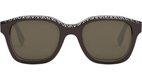 Fendi Bilayer FF Brown Square Sunglasses
