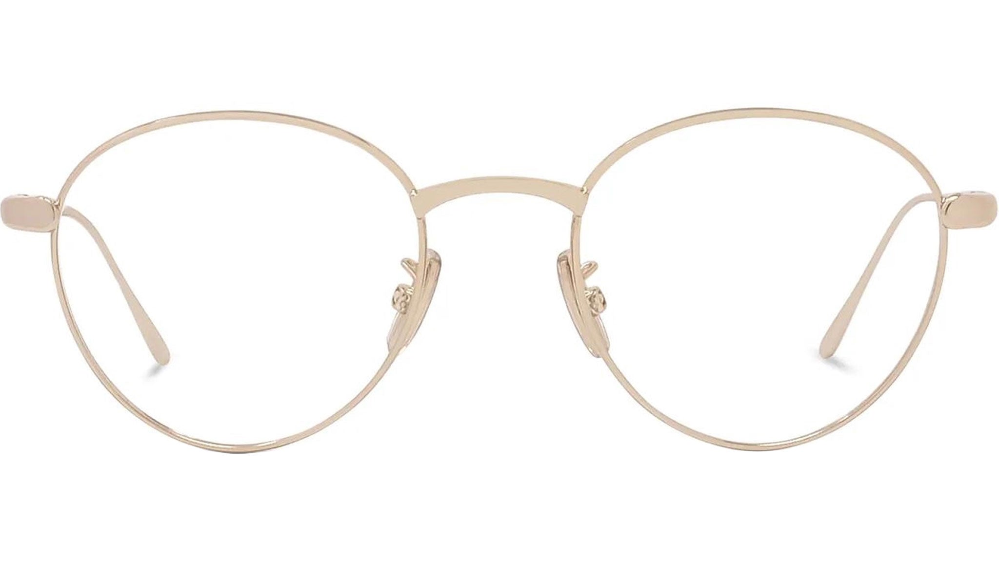 Slim Gold Round Sunglasses
