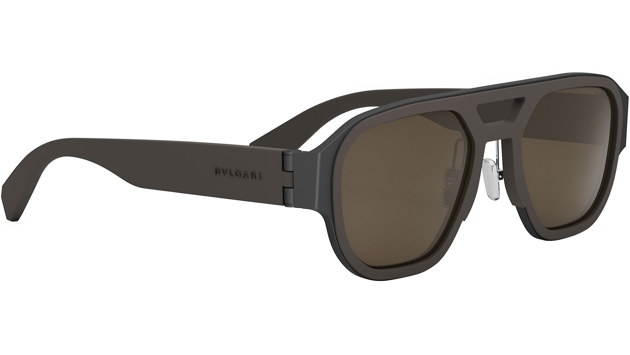 Aluminium Brown Pilot Sunglasses