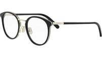 Mini CD O 7F Matte Black Round Eyeglasses