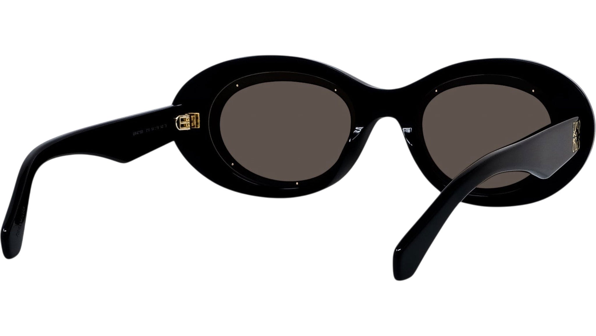 Anagram Black Oval Sunglasses