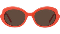 Slim Orange Geometric Sunglasses