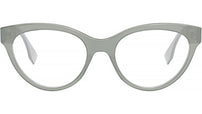 Fendi FE50066I 095 Green Oval Eyeglasses
