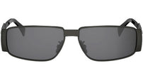 Metal Triomphe Black Rectangular Sunglasses
