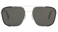 Fendi Classic Silver Rectangular Sunglasses
