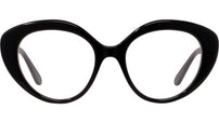 Curvy Black Cat Eye Eyeglasses