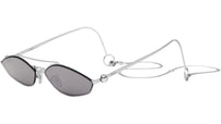 Baguette Silver Cat Eye Sunglasses