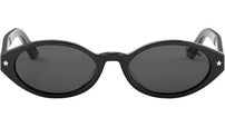 DiorPacific R1I Black Oval Sunglasses