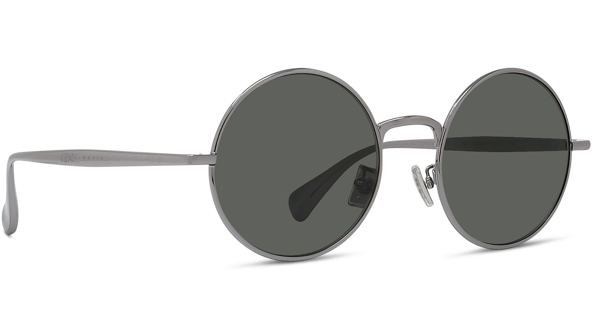 Boke Flower Silver Round Sunglasses