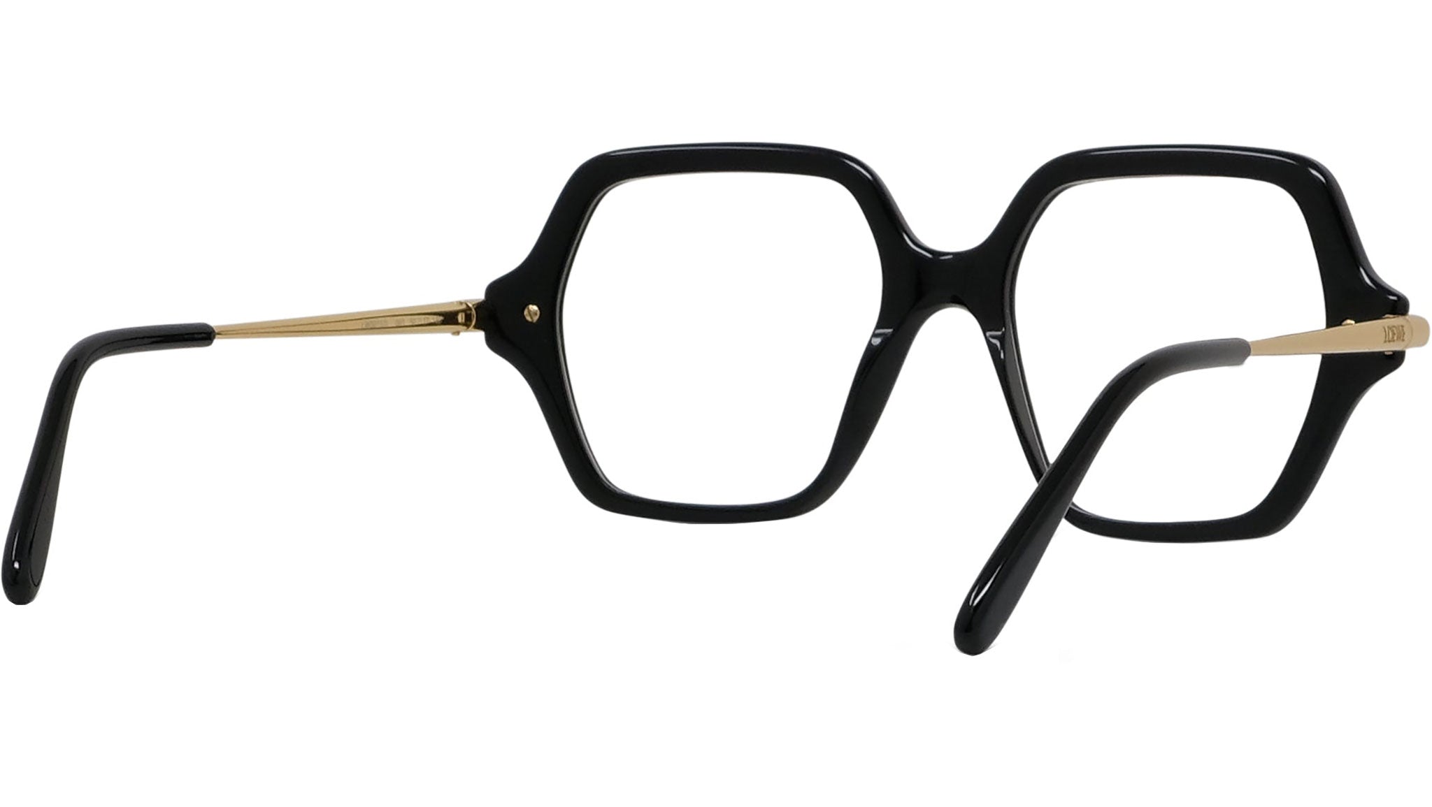 Slim Black Geometric Sunglasses
