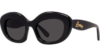 Curvy Black Cat Eye Sunglasses