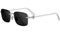 CD DiamondO 11U Shiny Silver Squared Sunglasses