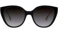 Baguette Black Round Sunglasses