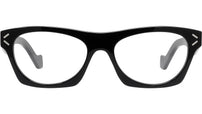 Thin Black Geometric Eyeglasses