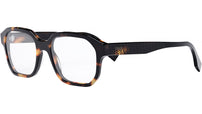 Fendi Bilayer Brown Geometric Eyeglasses