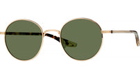 Caster Gold Round Sunglasses