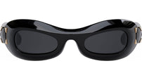 Lady 95.22 R1I Black Rectangular Sunglasses