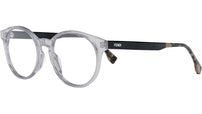 Fendi Fine Grey Round Eyeglasses