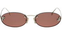Fendi First Light Gold Oval Sunglasses