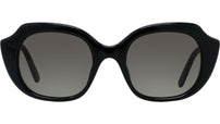 Slim Black Geometric Sunglasses