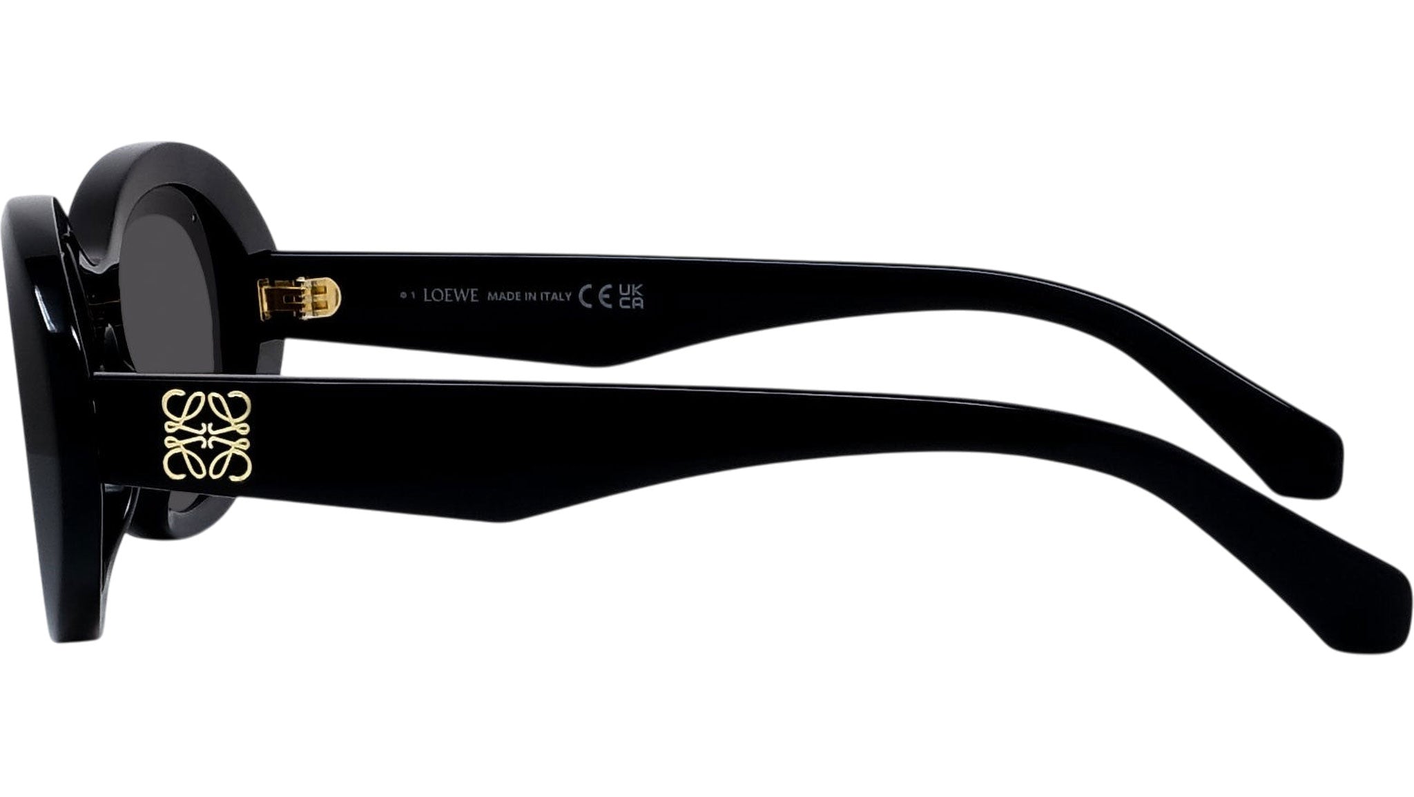 Anagram Black Oval Sunglasses