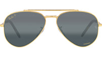 New Aviator RB3625 9196G6 Gold Blue